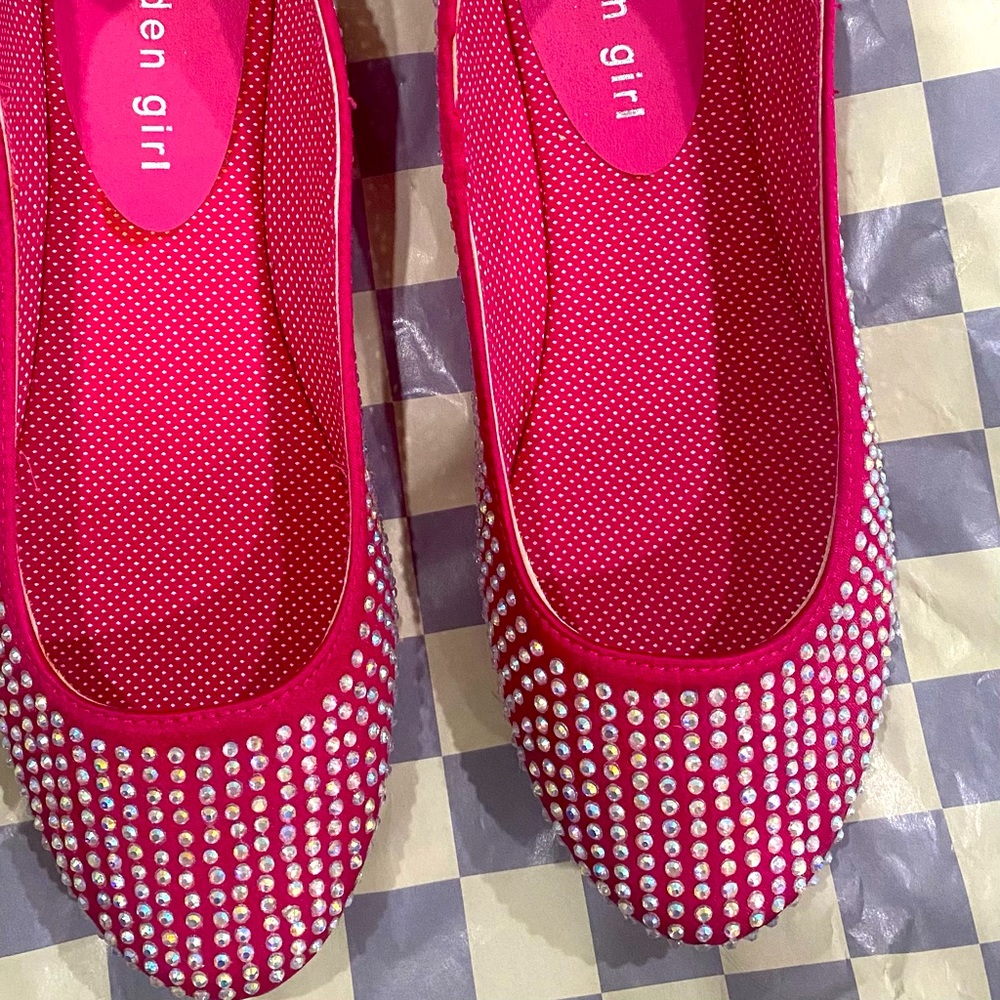 Pink/Iridescent Rhinestones Madden Girl New Shoes